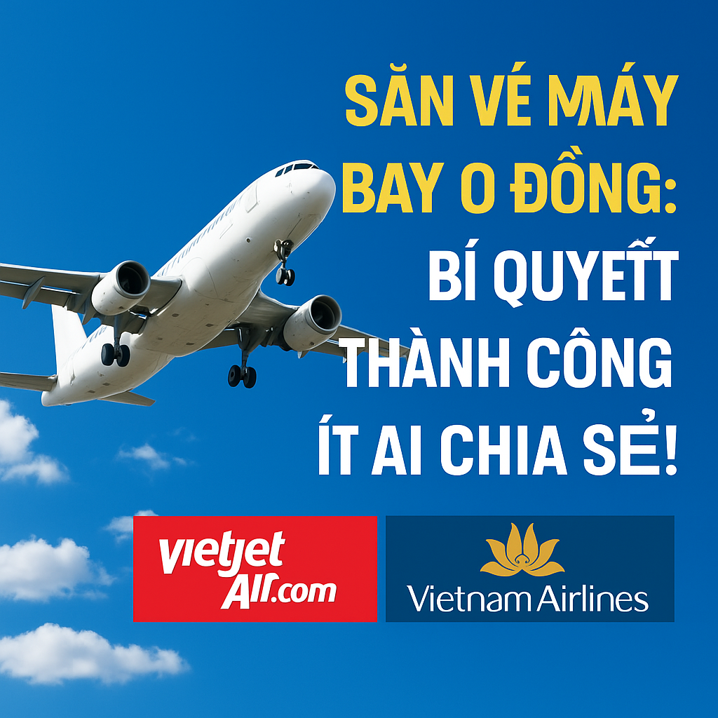Bí quyết săn vé máy bay giá rẻ 0 đồng mà chưa ai nói cho bạn biết